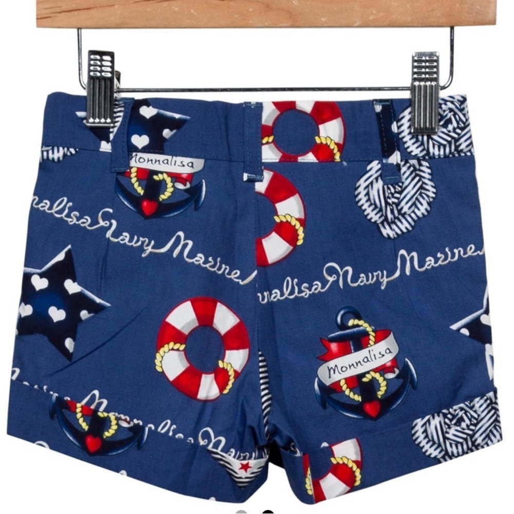 NWT Monnalisa Girls' Printed Mini Shorts Size 3